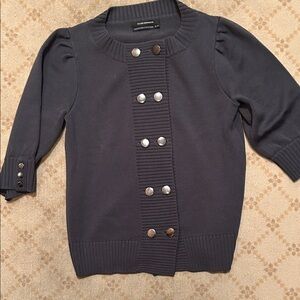 Club Monaco grey/slate Double-Breasted Knit Blazer top size M